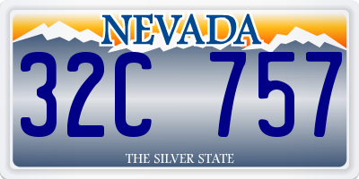 NV license plate 32C757