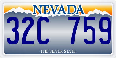 NV license plate 32C759