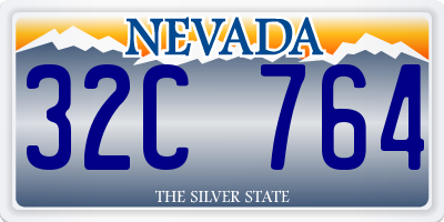 NV license plate 32C764
