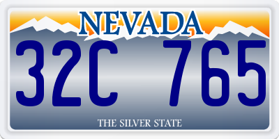 NV license plate 32C765