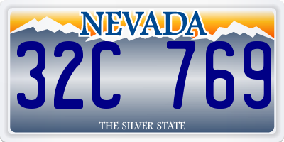 NV license plate 32C769