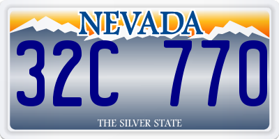 NV license plate 32C770