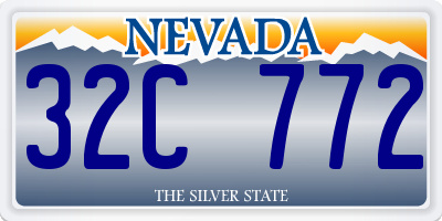 NV license plate 32C772