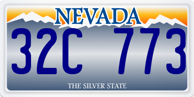 NV license plate 32C773