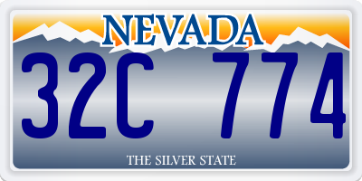 NV license plate 32C774
