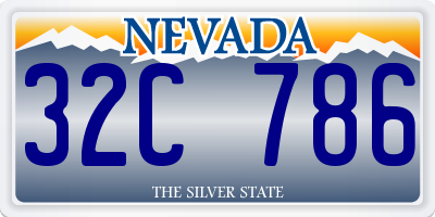 NV license plate 32C786