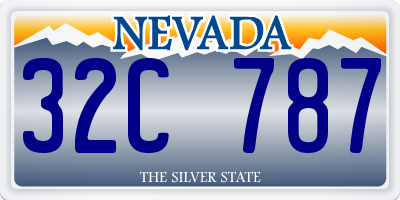 NV license plate 32C787