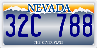 NV license plate 32C788