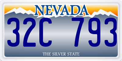 NV license plate 32C793