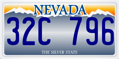 NV license plate 32C796