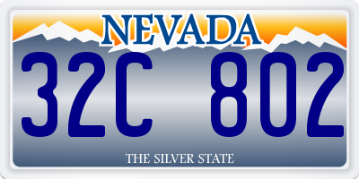 NV license plate 32C802
