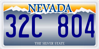 NV license plate 32C804