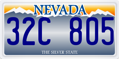 NV license plate 32C805