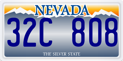 NV license plate 32C808