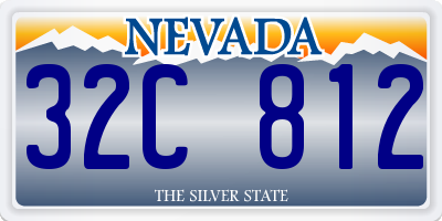 NV license plate 32C812
