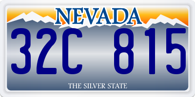 NV license plate 32C815
