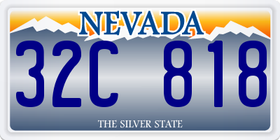 NV license plate 32C818