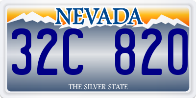 NV license plate 32C820