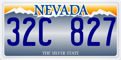 NV license plate 32C827