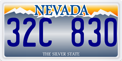 NV license plate 32C830