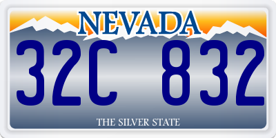 NV license plate 32C832
