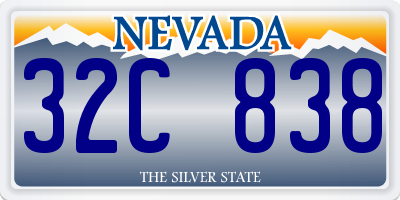 NV license plate 32C838