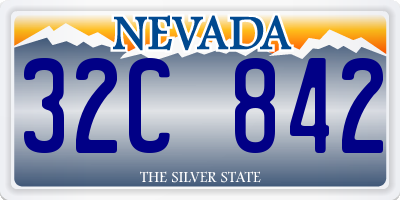 NV license plate 32C842