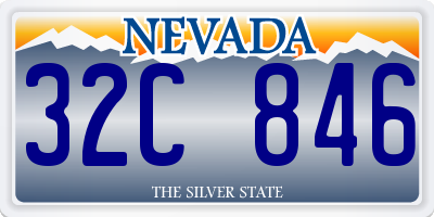 NV license plate 32C846