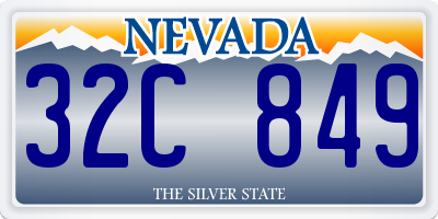 NV license plate 32C849