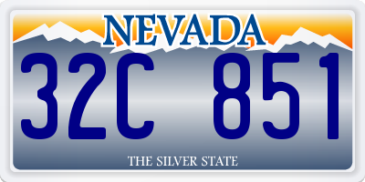 NV license plate 32C851