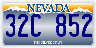 NV license plate 32C852