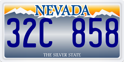 NV license plate 32C858