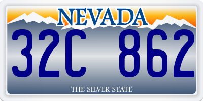 NV license plate 32C862