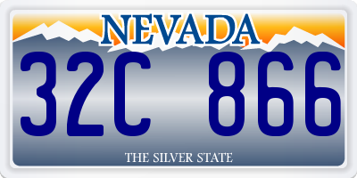 NV license plate 32C866