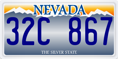 NV license plate 32C867