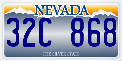 NV license plate 32C868