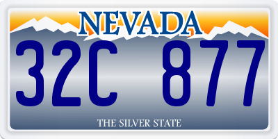 NV license plate 32C877