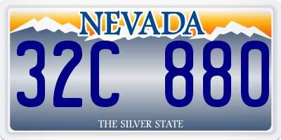 NV license plate 32C880
