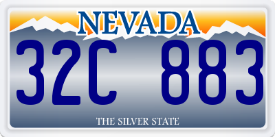 NV license plate 32C883