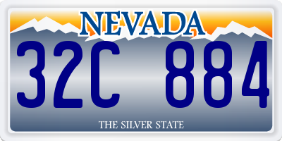 NV license plate 32C884