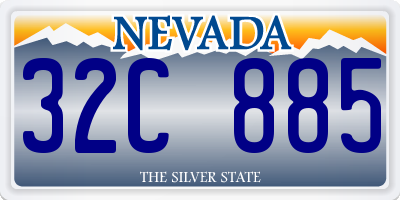 NV license plate 32C885