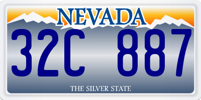 NV license plate 32C887