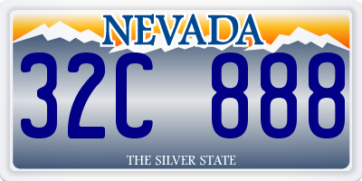 NV license plate 32C888