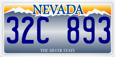 NV license plate 32C893