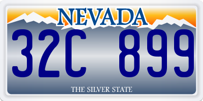 NV license plate 32C899
