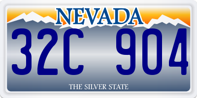 NV license plate 32C904