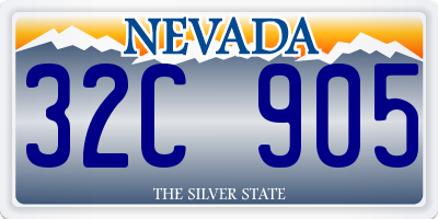 NV license plate 32C905