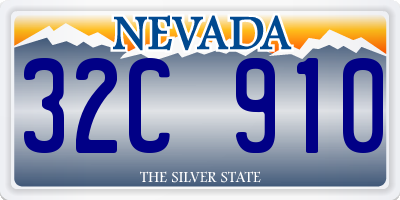 NV license plate 32C910