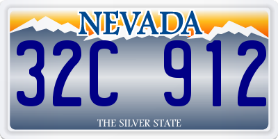 NV license plate 32C912