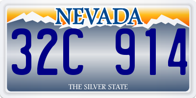 NV license plate 32C914
